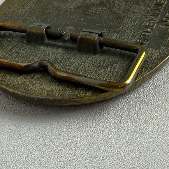 Vintage The Kinney Co 1977 Metal Cowboy Belt Buckle Embossed Design Name Carl - Picture 14 of 16